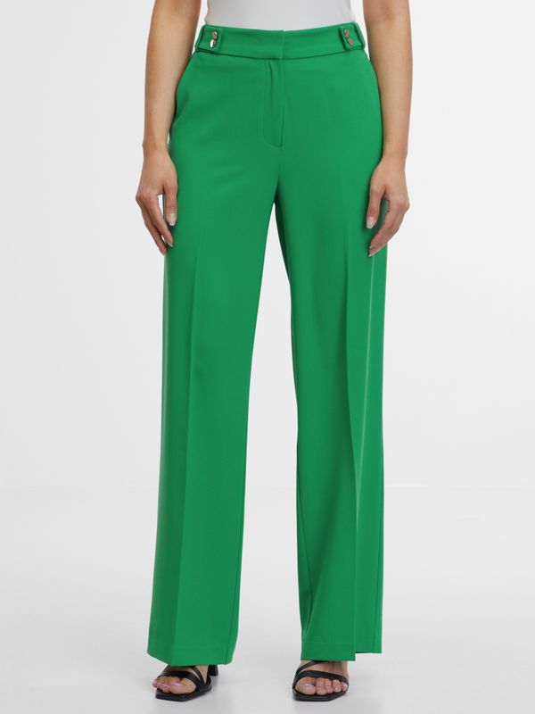 Orsay Green women's straight trousers ORSAY