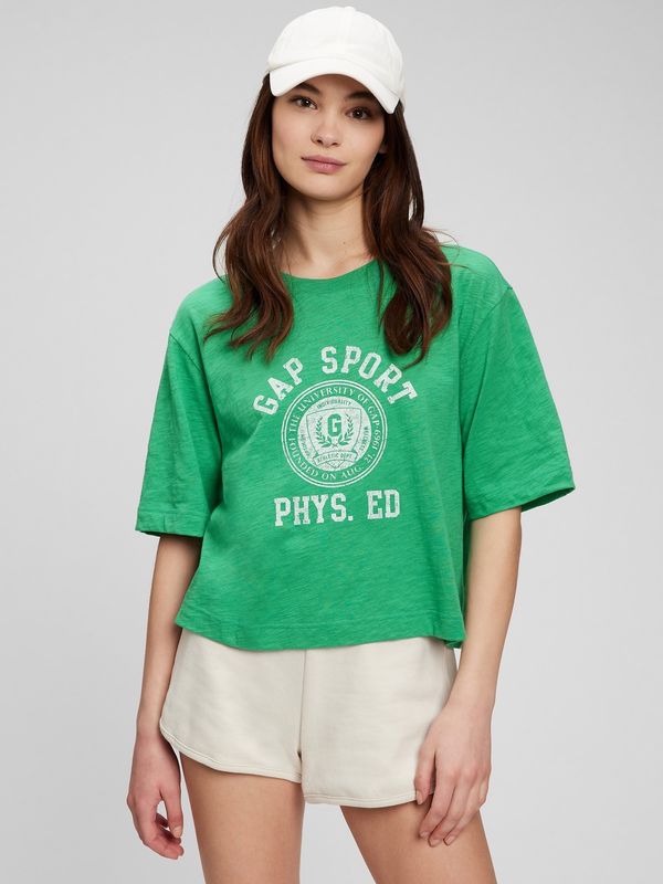 GAP Green women's T-shirt GAP logo easy sport