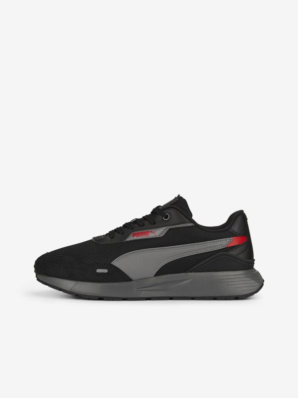 Puma Grey and black sneakers with leather details Puma Runtamed Plus