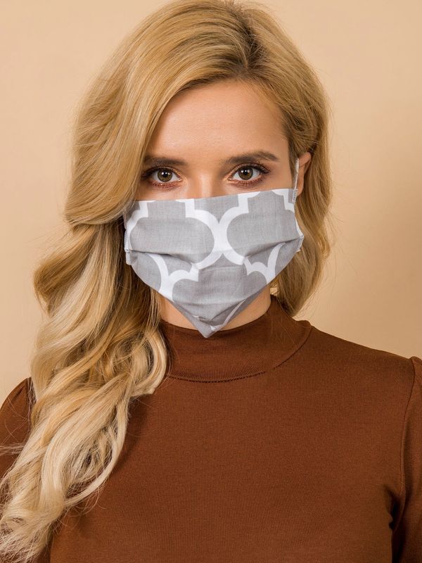 Fashionhunters Grey and white face mask