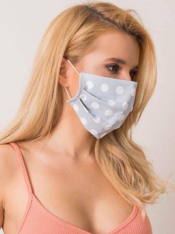 Fashionhunters Grey and white protective mask