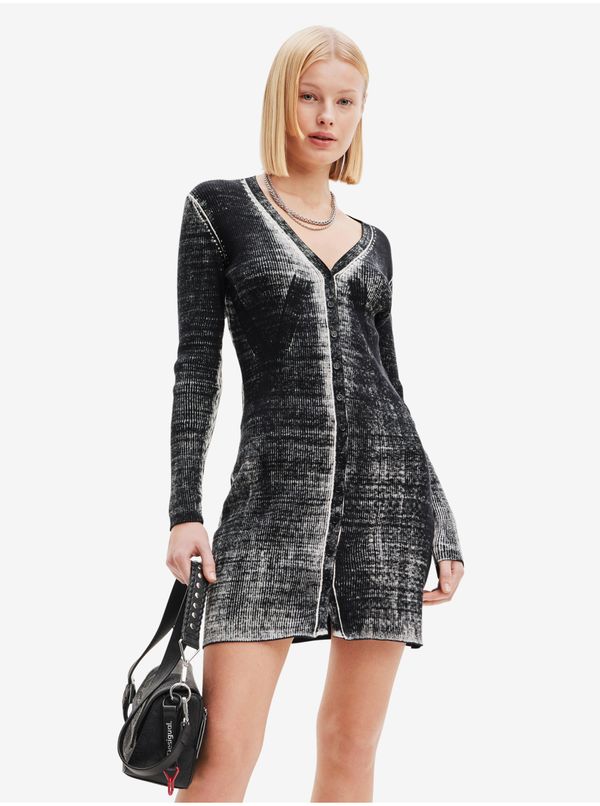 DESIGUAL Grey-Black Dress Desigual Asturias - Women