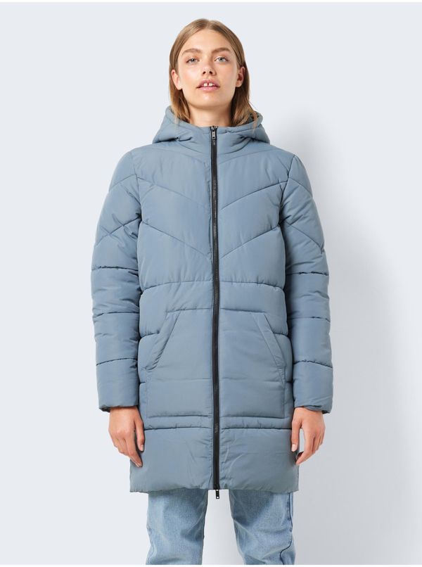 Noisy May Grey-blue ladies quilted coat Noisy May Dalcon - Ladies