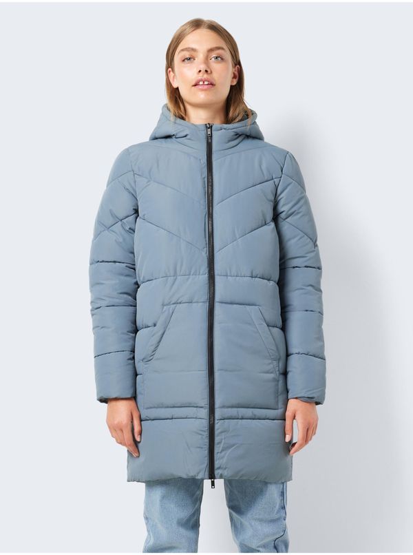 Noisy May Grey-blue women's quilted coat Noisy May Dalcon - Women