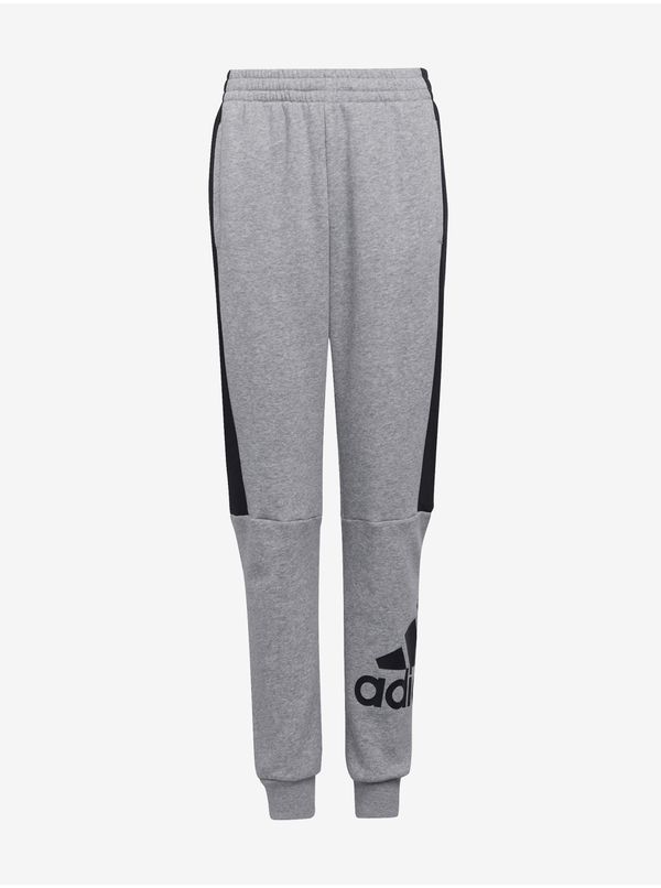 Adidas Grey Boys Brindled Sweatpants adidas Performance - unisex