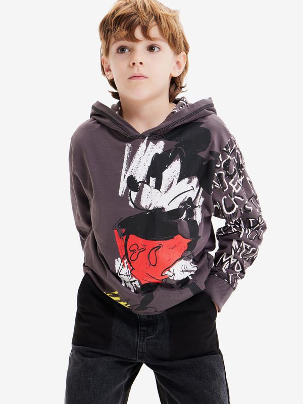 DESIGUAL Grey boys' hoodie Desigual Austin Mickey