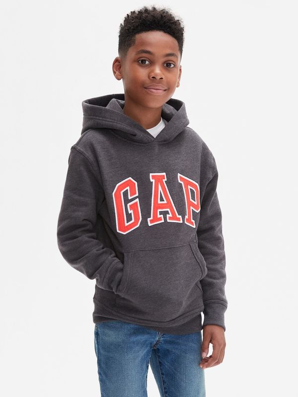 GAP Grey boys' sweatshirt GAP Logo hoodie