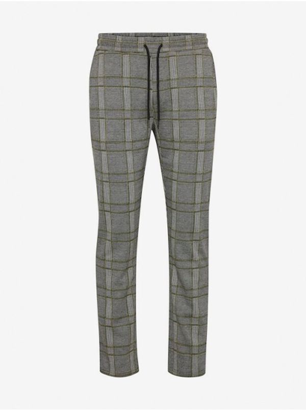 Blend Grey Checkered Pants Blend - Men