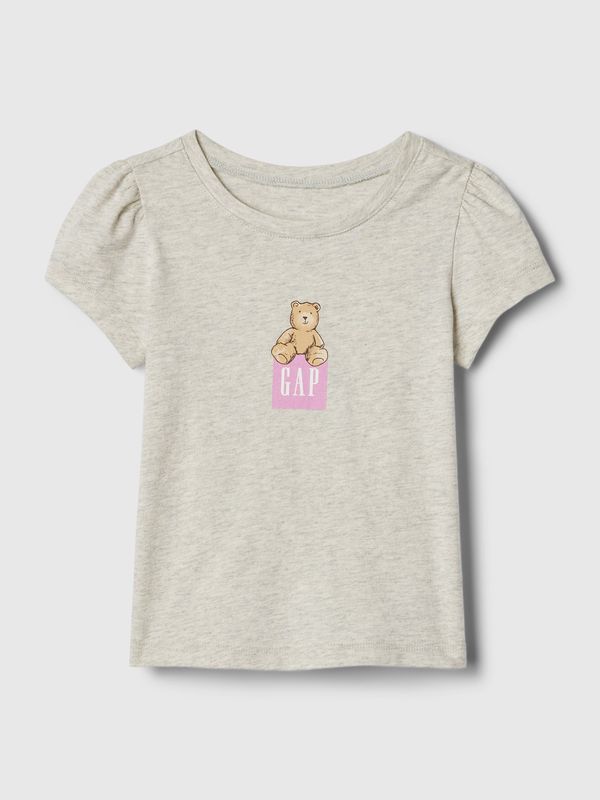 GAP Grey girls' T-shirt with GAP Brannan logo