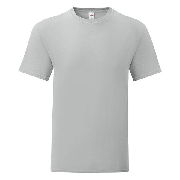 Fruit of the Loom Grey Iconic Combed Cotton T-shirt Fruit of the Loom