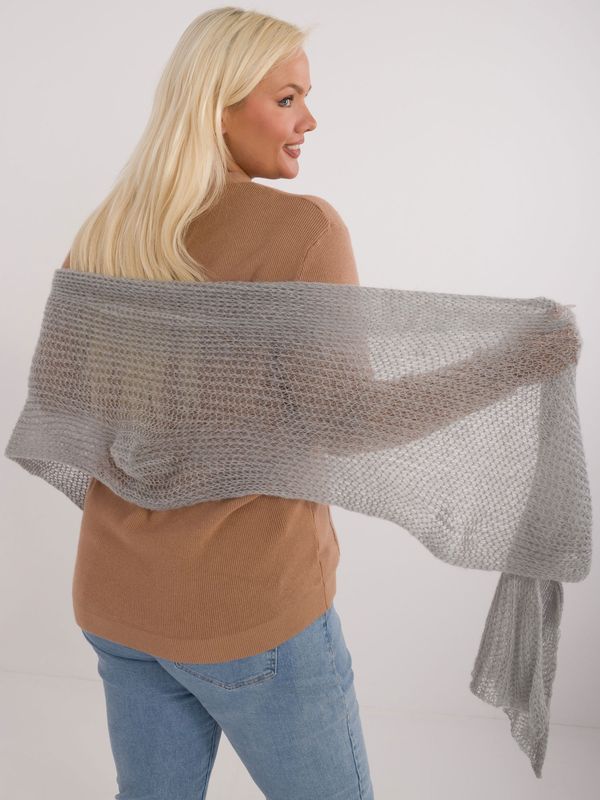 Fashionhunters Grey knitted women's scarf