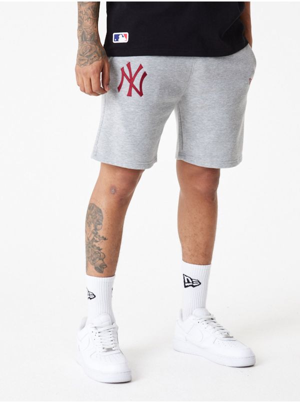 New Era Grey Men's Shorts New Era League essentials shorts NEYYAN - Men's
