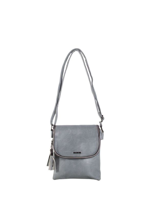 Fashionhunters Grey small messenger bag with adjustable strap