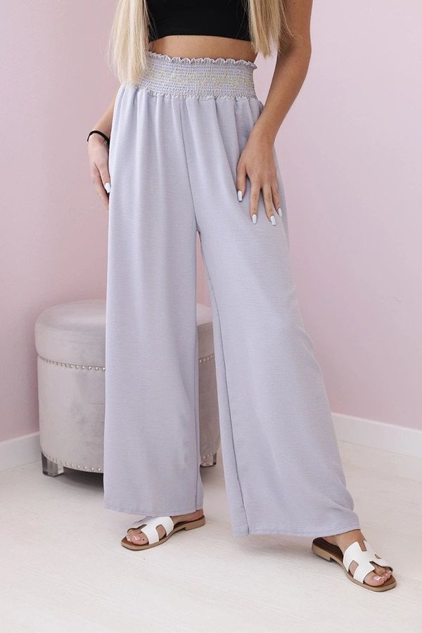 Kesi Grey trousers with a wide elastic waistband