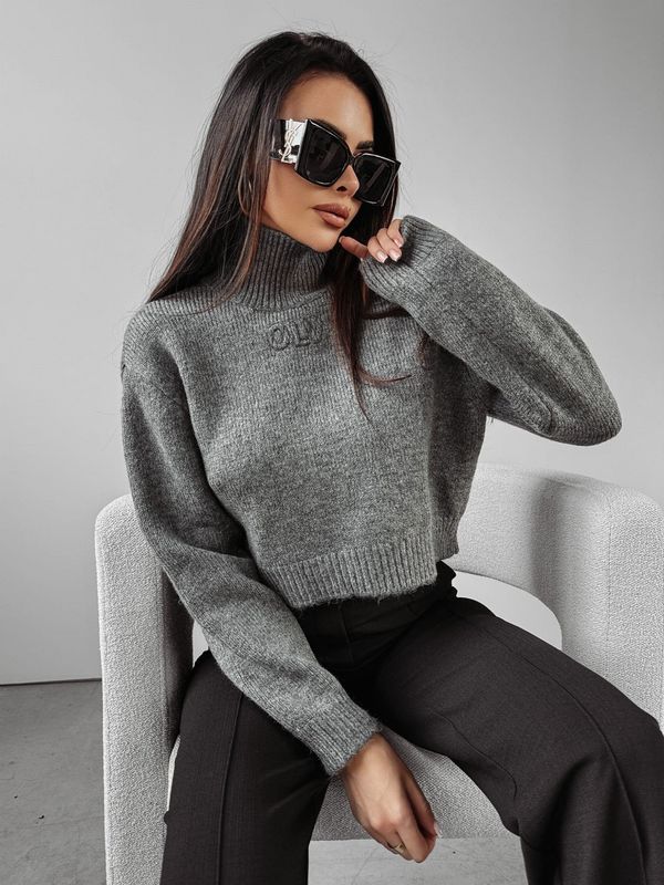 OLAVOGA Grey turtleneck LEILA 2023 OLAVOGA