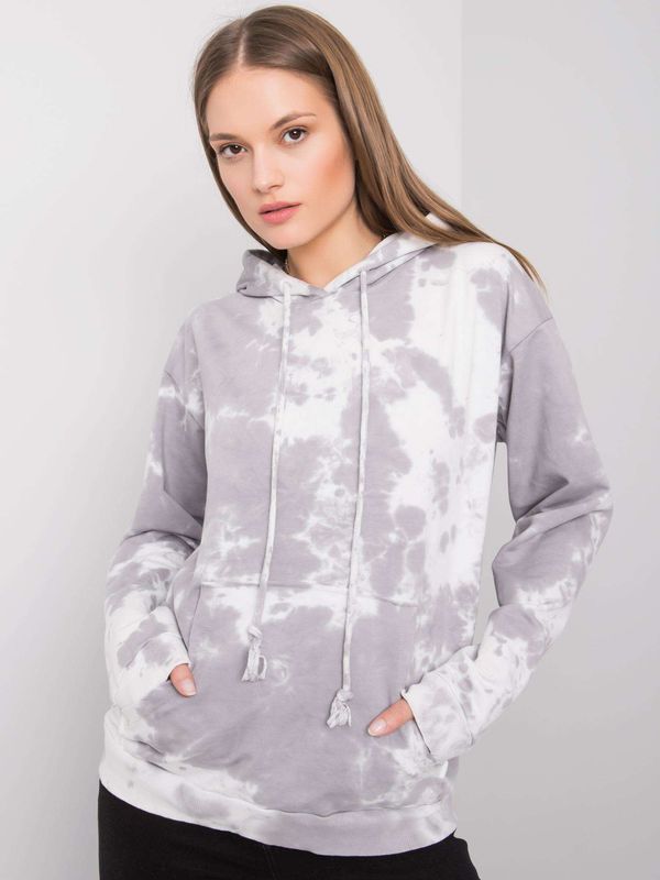 Fashionhunters Grey women's hoodie by RUE PARIS