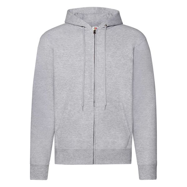 Fruit of the Loom Grey Zippered Hoodie Classic Fruit of the Loom