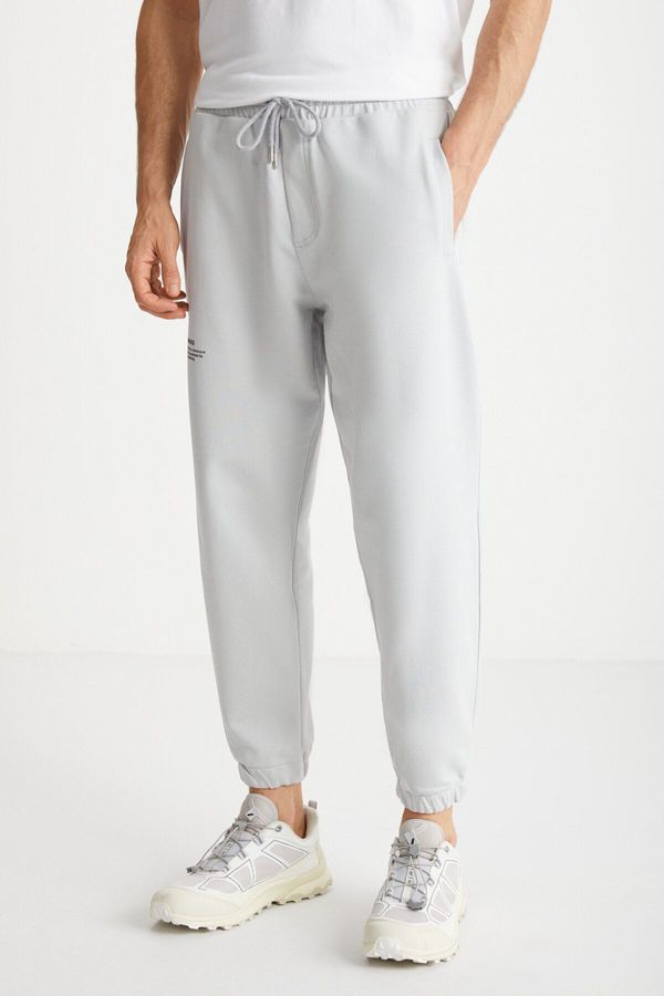GRIMELANGE GRIMELANGE JANDER Men's Regular Soft Light Gray Sweatpant