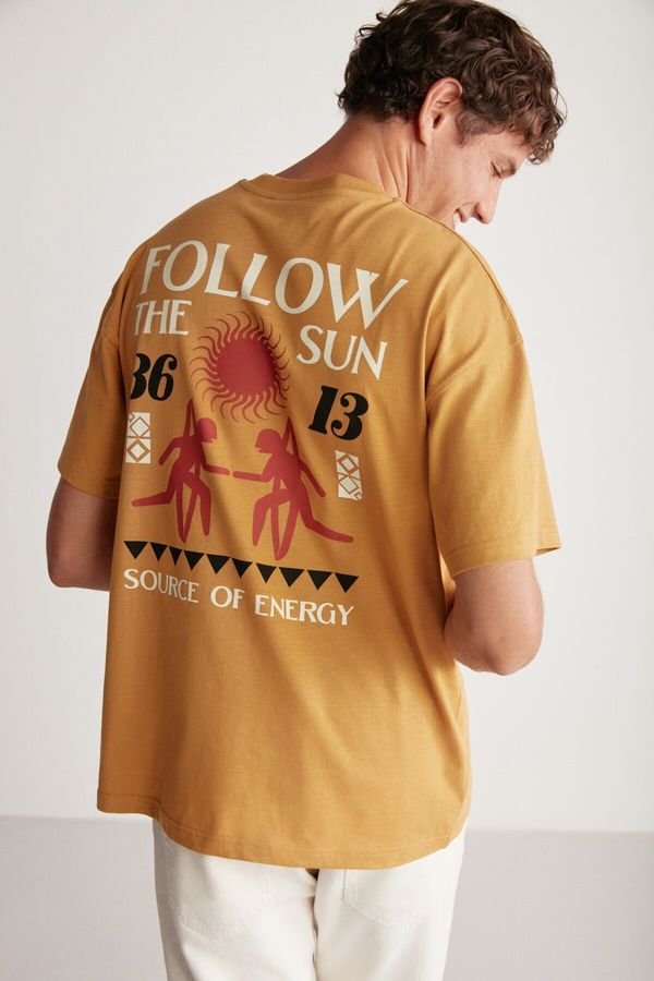 GRIMELANGE GRIMELANGE Jeff Oversize Yellow Single T-shirt