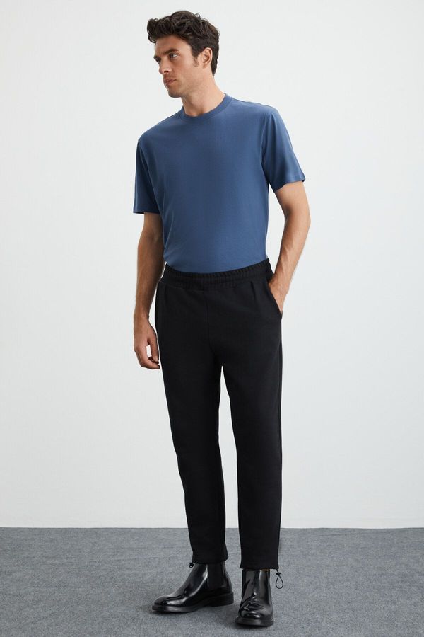 GRIMELANGE GRIMELANGE MILOVAN Men's 100% Cotton Black Sweatpant