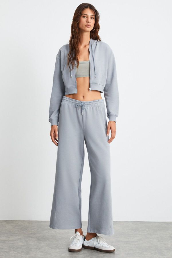 GRIMELANGE GRIMELANGE NELLY Women's 3 Yarn 100% Organic Cotton Gray Sweatpants