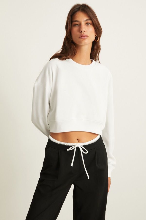 GRIMELANGE GRIMELANGE VESNA Women's Regular Ecru Sweatshirt