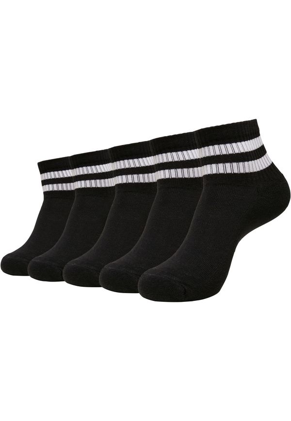 Urban Classics Accessoires Half Cuff Logo Sports Socks 5 Pack Black