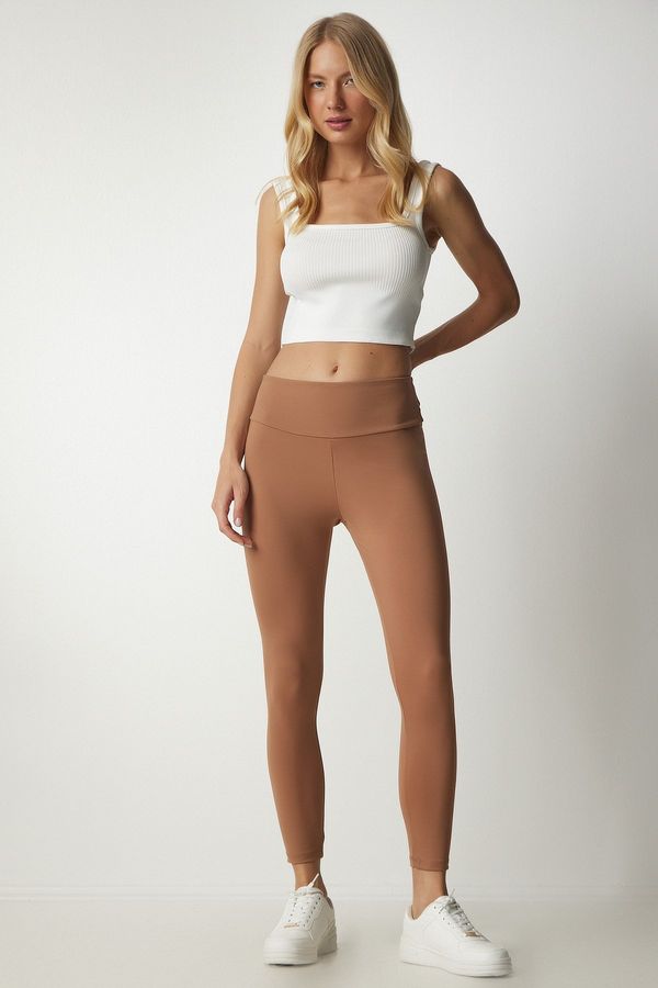 Happiness İstanbul Happiness İstanbul Women's Biscuit High Waist Consolidating Basic Sports Leggings