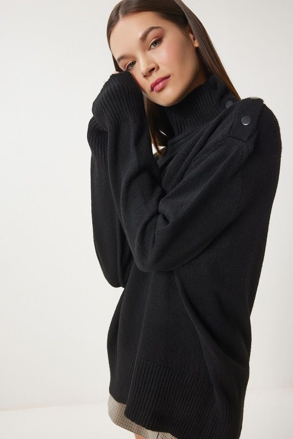 Happiness İstanbul Happiness İstanbul Women's Black Turtleneck Knitwear Sweater