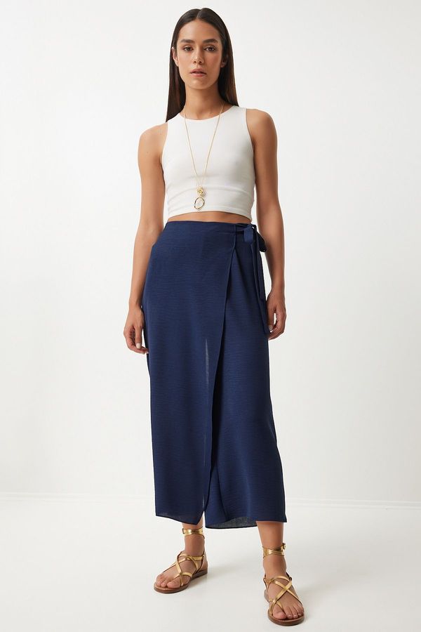 Happiness İstanbul Happiness İstanbul Women's Navy Blue Skirt Look Ayrobin Shalwar Trousers