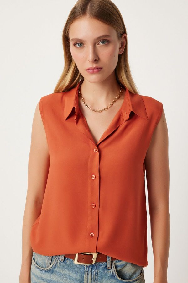 Happiness İstanbul Happiness İstanbul Women's Tile Sleeveless Viscose Shirt