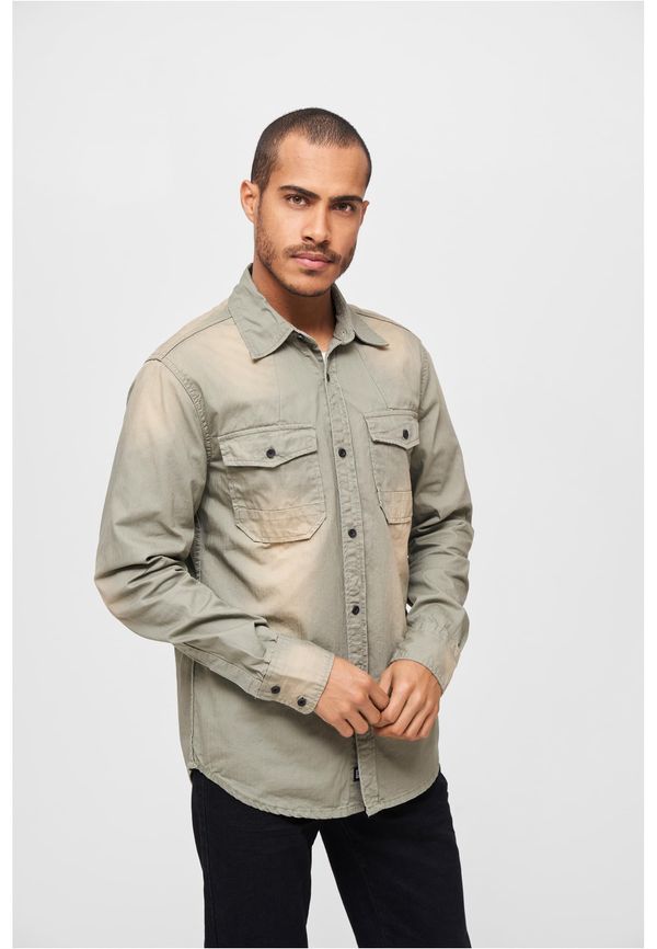 Brandit Hardee denim shirt olive grey