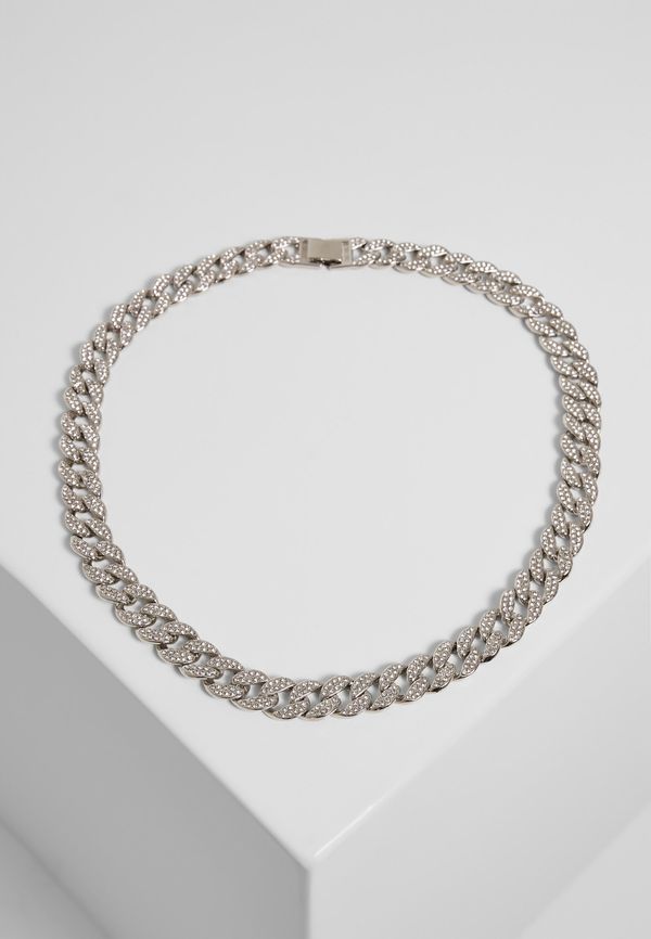 Urban Classics Accessoires Heavy necklace with silver stones