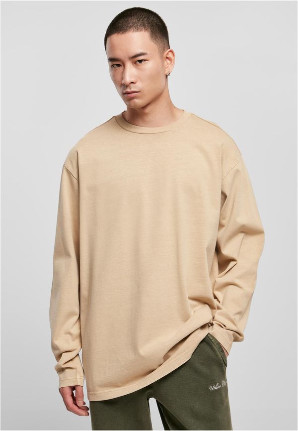 UC Men Heavy Oversized Garment Dye Dye UnionLong Sleeve Beige