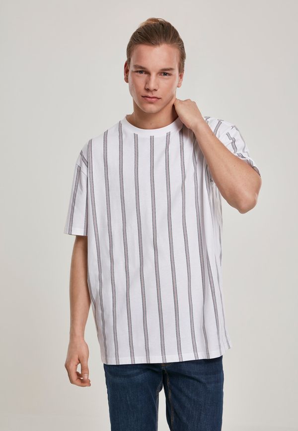 Urban Classics Heavy Oversized T-Shirt AOP Stripe White/Navy