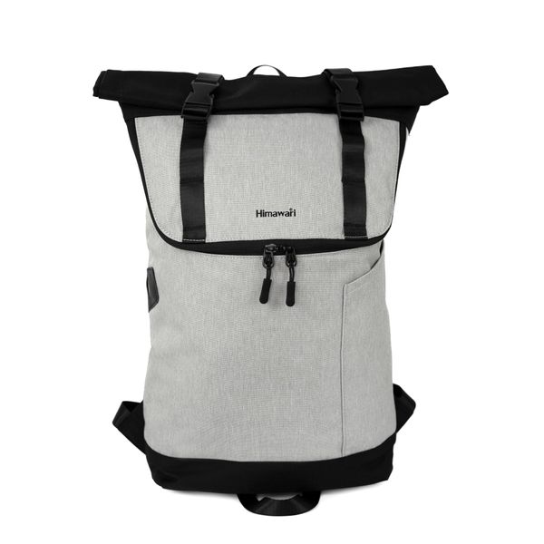 Himawari Himawari Unisex's Backpack Tr23093-1 Black/Light Grey