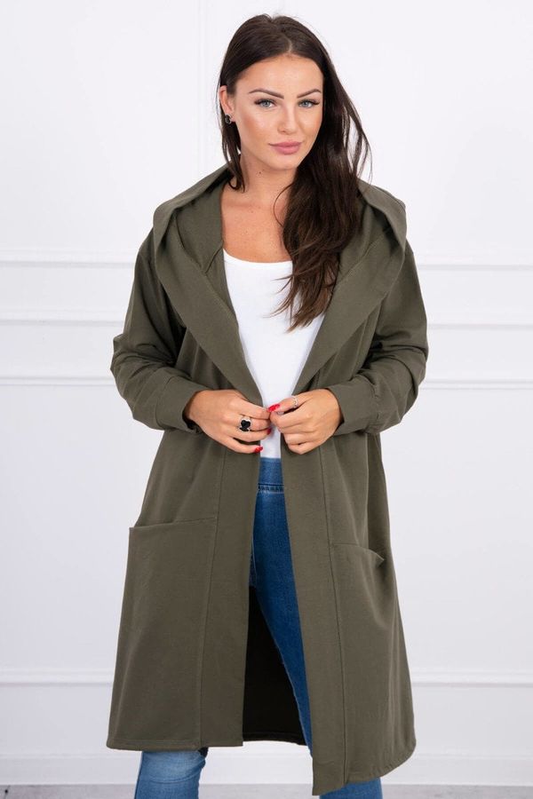 Kesi Hooded cape oversize khaki