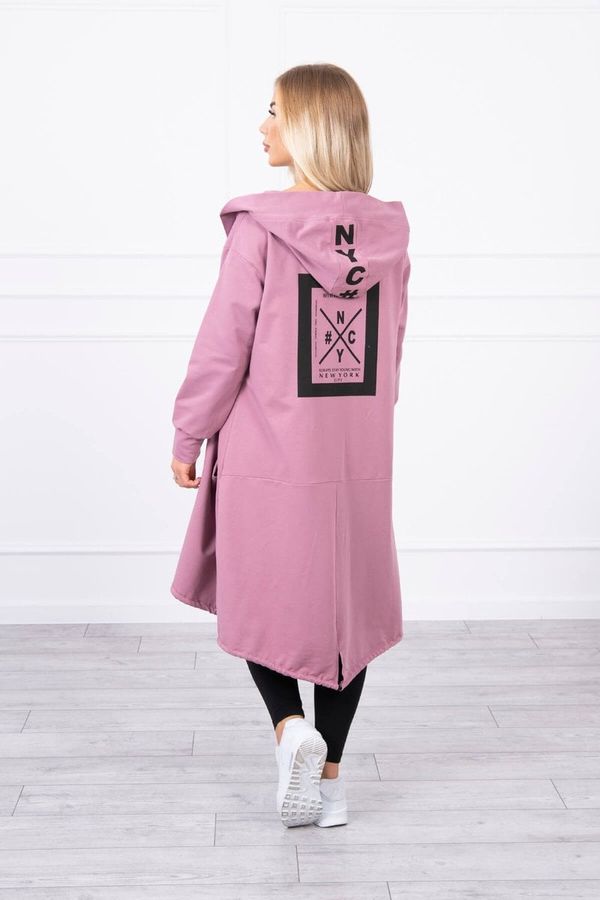 Kesi Hooded worm oversize dark pink