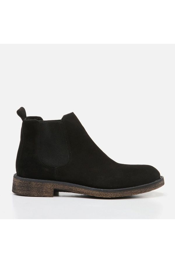 Hotiç Hotiç Genuine Leather Black Men's Casual Boots