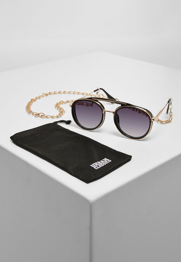 Urban Classics Accessoires Ibiza sunglasses with chain black/gold