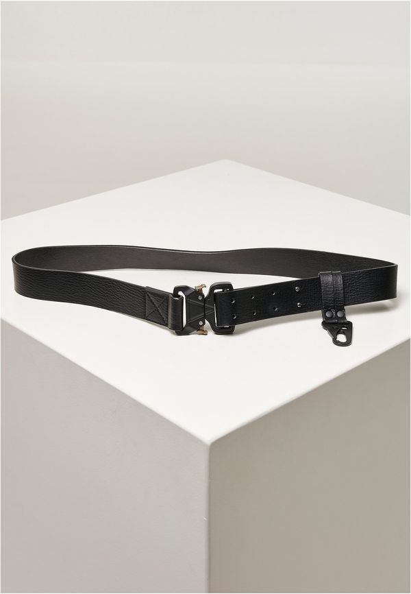 Urban Classics Imitation leather belt with hook black