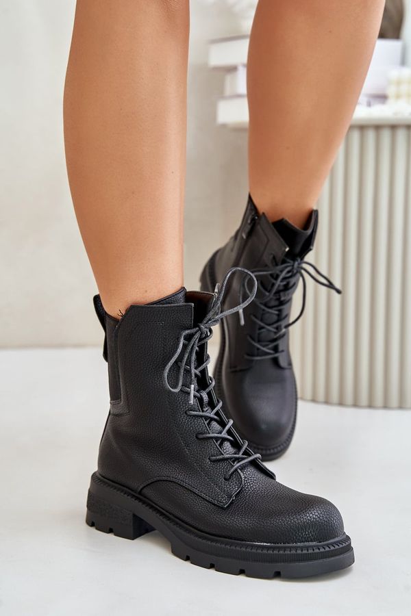 Kesi Insulated ankle boots Workery with zip black Leairae