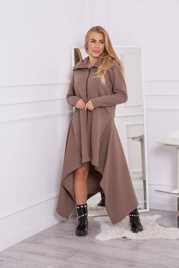 Kesi Insulated mocha dress with longer sides
