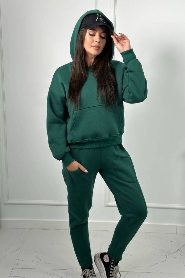 Kesi Insulated set sweatshirt + pants dark green