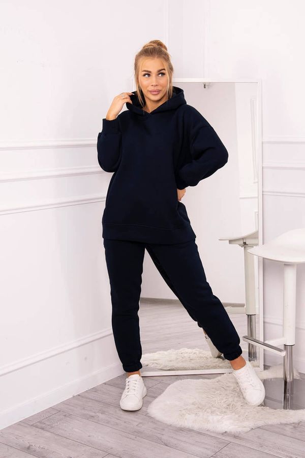 Kesi Insulated set with sweatshirt in dark blue