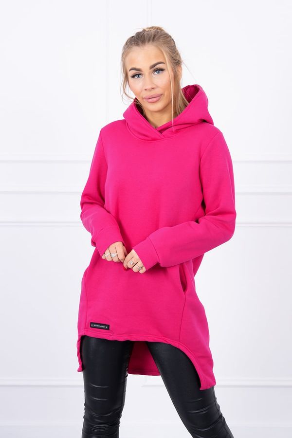 Kesi Insulated sweatshirt with a longer back fuchsia