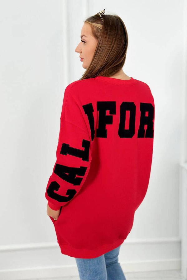 Kesi Insulated sweatshirt with red California inscription