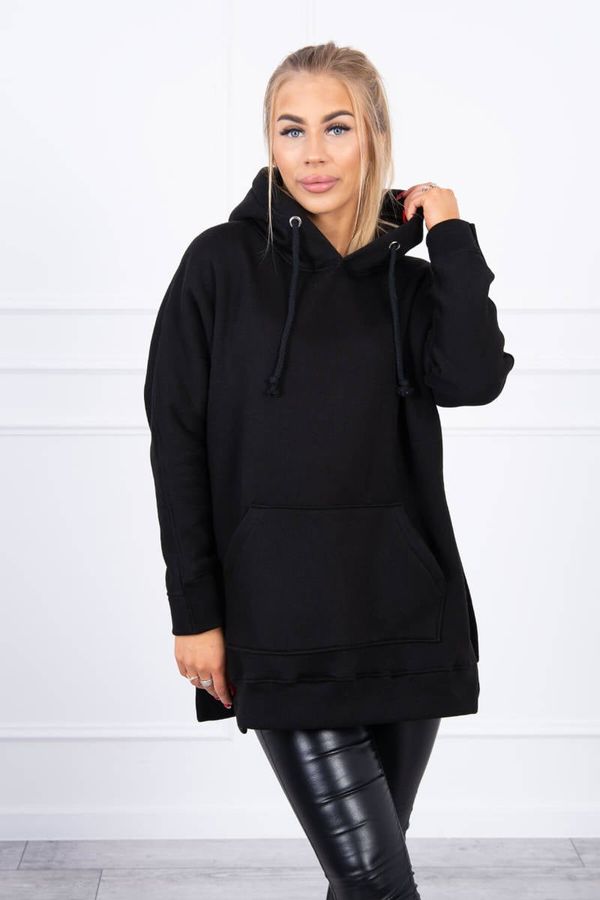 Kesi Insulated sweatshirt with slits on the sides black