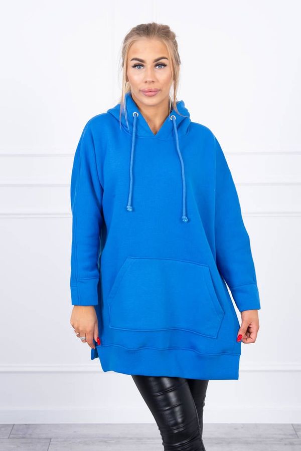 Kesi Insulated sweatshirt with slits on the sides violet blue
