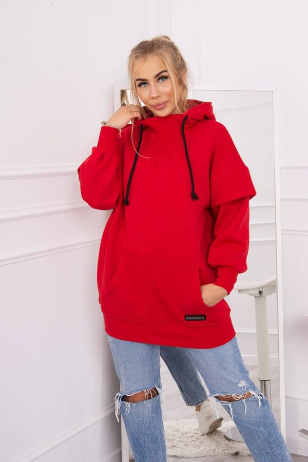 Kesi Insulated turtleneck sweatshirt red